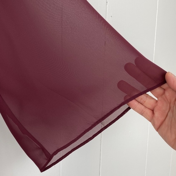 Jennifer Lopez sheer/semi-sheer flowy blouse size L - Picture 3 of 11